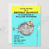 ユーモア溢れる大人の誕生日 招待状 (正面)