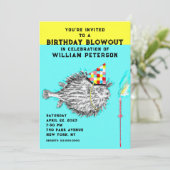 ユーモア溢れる大人の誕生日 招待状 (スタンド正面)