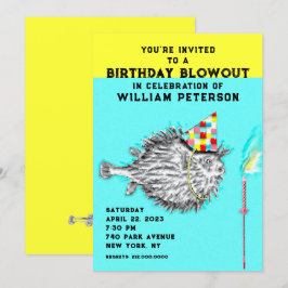 ユーモア溢れる大人の誕生日 招待状