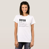 ユーモア溢れる心からの姉妹の定義 Tシャツ (正面フル)