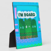 ユーモア溢れる感動的なグラフィック　退屈です テキストアート フォトプラーク (側面)