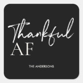 ユーモア溢れる感謝祭のモダンデザイン スクエアシール (正面)