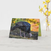 ユーモア溢れる感謝祭 カード (黄色い花)