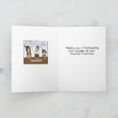 ユーモア溢れる最初の感謝祭のフットボールゲーム シーズンカード (内部)