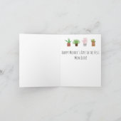 ユーモア溢れる植物好きな母の日カード カード (内部)