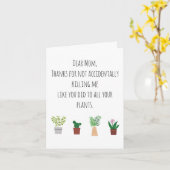 ユーモア溢れる植物好きな母の日カード カード (黄色い花)