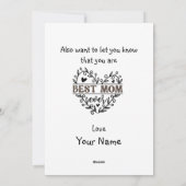 ユーモア溢れる母の日のカード(息子から) シーズンカード (裏面)