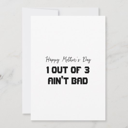 ユーモア溢れる母の日のカード 3人の子供 サンキューカード (正面)
