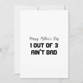 ユーモア溢れる母の日のカード 3人の子供 サンキューカード