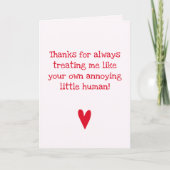 ユーモア溢れる母の日の名言 - ステップママへ カード (正面)