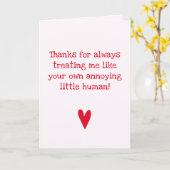 ユーモア溢れる母の日の名言 - ステップママへ カード (黄色い花)