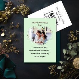 ユーモア溢れる母の日の娘からの写真 シーズンカード