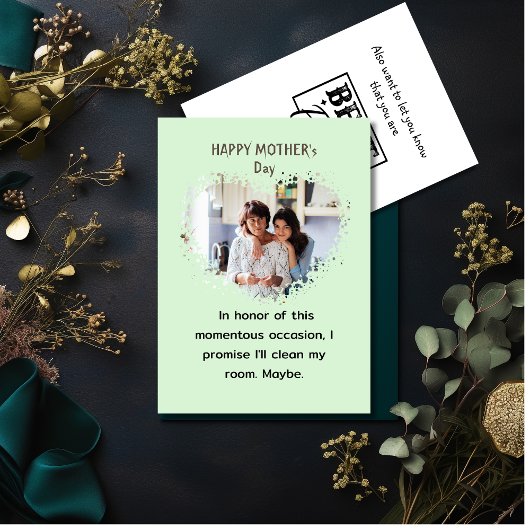 ユーモア溢れる母の日の娘からの写真 シーズンカード