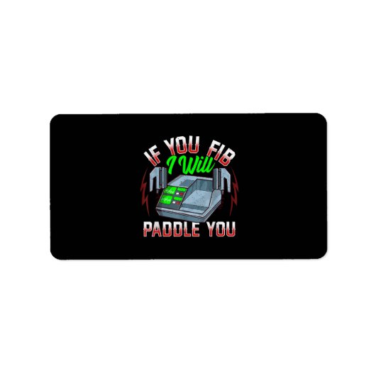 ユーモア溢れる消防士 警察署 救急除細動器 ラベル (正面)