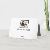 ユーモア溢れる父の日のカード かわいいバセットハウンド付き カード (裏面)