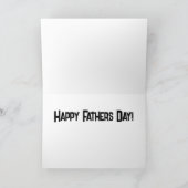 ユーモア溢れる父の日の自動車向けグリーティングカード（かわいいスローが昼寝中） サンキューカード (内部)