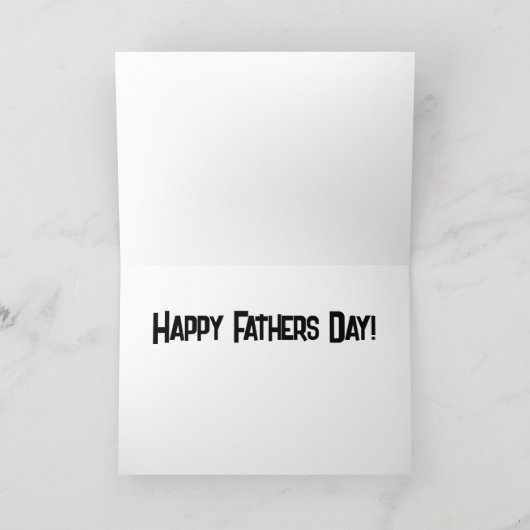 ユーモア溢れる父の日の自動車向けグリーティングカード（かわいいスローが昼寝中） サンキューカード (内部)