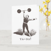 ユーモア溢れる父の日カード ヴィンテージ・ユーモア・テンプレート カード (黄色い花)