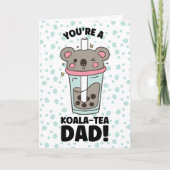 ユーモア溢れる父の日コアラ茶パンダお茶ジョーク シーズンカード (正面)