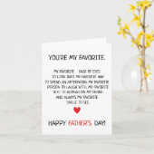 ユーモア溢れる父の日メッセージ　あなたが私のお気に入りのパパ カード (黄色い花)