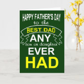 ユーモア溢れる父の日 カード (黄色い花)