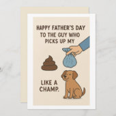 ユーモア溢れる犬パパ 父の日 シーズンカード (正面/裏面)