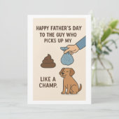 ユーモア溢れる犬パパ 父の日 シーズンカード (スタンド正面)