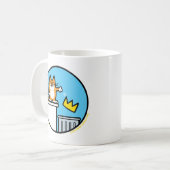 ユーモア溢れる王がいない猫の漫画マグカップ コーヒーマグカップ (正面左)