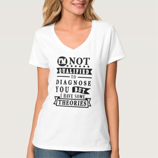 ユーモア溢れる皮肉なタイポグラフィ Tシャツ (正面)