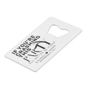 ユーモア溢れる結婚式のパーティー・クォートの引用 ウェディング・フェイバー・ドリンク クレジットカード栓抜き (正面アングル)