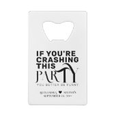 ユーモア溢れる結婚式のパーティー・クォートの引用 ウェディング・フェイバー・ドリンク クレジットカード栓抜き (裏面)