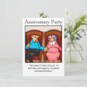 ユーモア溢れる結婚記念日パーティーの招待状「スペクティクル」 招待状 (スタンド正面)