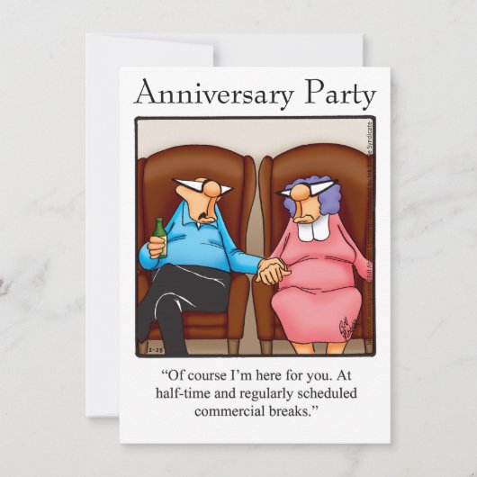 ユーモア溢れる結婚記念日パーティーの招待状「スペクティクル」 招待状 (正面)