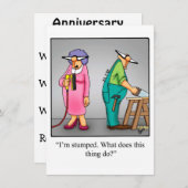 ユーモア溢れる結婚記念日パーティーの招待状 招待状 (正面/裏面)