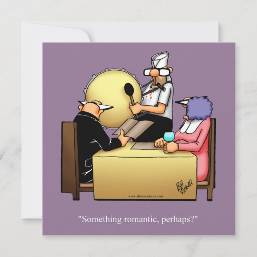 ユーモア溢れる結婚記念日パーティーの招待状 招待状 (正面)