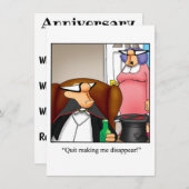 ユーモア溢れる結婚記念日パーティーの招待状 招待状 (正面/裏面)