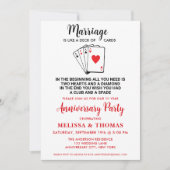 ユーモア溢れる結婚記念日パーティー 招待状 (正面)