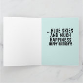 ユーモア溢れる誕生日おめでとうクソグリーティングカード サンキューカード (内部)