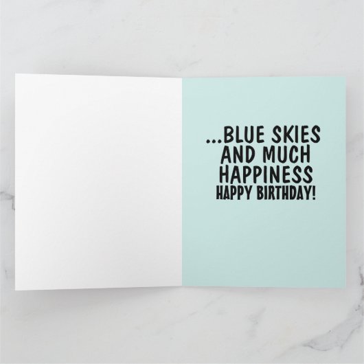 ユーモア溢れる誕生日おめでとうクソグリーティングカード サンキューカード (内部)