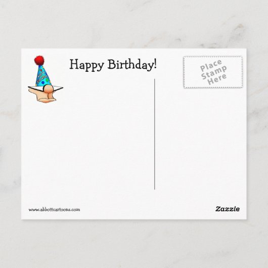 ユーモア溢れる誕生日カード ポストカード (裏面)