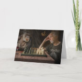 ユーモア溢れる誕生日チンパンジーグリーティングカード カード (正面)