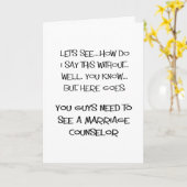 ユーモア溢れる面白い結婚記念日グリーティングカード カード (黄色い花)