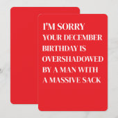 ユーモア溢れる12月誕生日カード 女性 男性 へ ハッピー シーズンカード (正面/裏面)