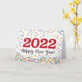 ユーモア溢れる2022年おめでとう カード (黄色い花)