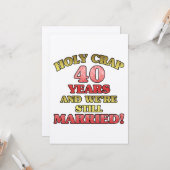 ユーモア溢れる40周年 カード (正面/裏面インサイチュ)