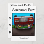 ユーモア溢れる50周年パーティー招待状 招待状 (正面/裏面)