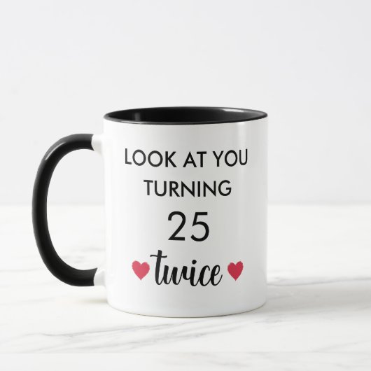ユーモア溢れる50歳の誕生日ギフト マグカップ (左)