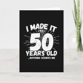 ユーモア溢れる50歳の誕生日名言 皮肉な50歳 カード (正面)
