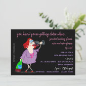 ユーモア溢れる50歳の誕生日招待状 - 女性用 招待状 (スタンド正面)