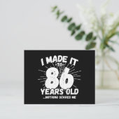 ユーモア溢れる86歳の誕生日名言 皮肉な86歳 ポストカード (スタンド正面)